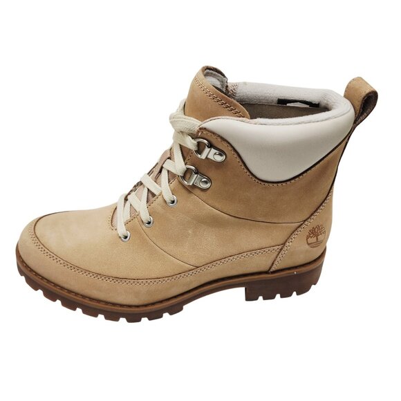 Timberland Womens Ellendale Mid Lace Boots Light Beige Nubuck Size 6 M - Picture 3 of 13